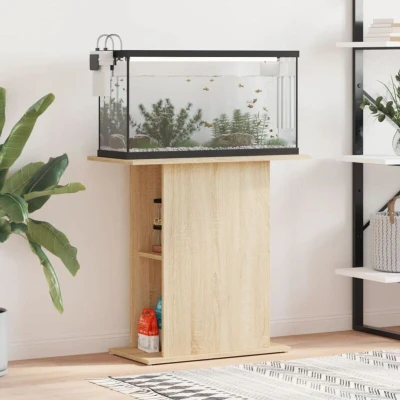 Slika vidaXL Aquarium Stand Sonoma Oak 75x36x72.5 cm Engineered Wood