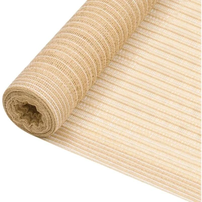 Slika vidaXL Privacy Net Beige 1.8x10 m HDPE 75 g/m²