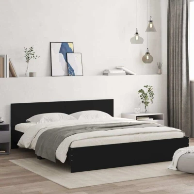 Slika vidaXL Bed Frame without Mattress Black 160x200 cm