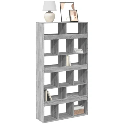 Slika vidaXL Bookcase Grey Sonoma 100x33x187.5 cm Engineered Wood