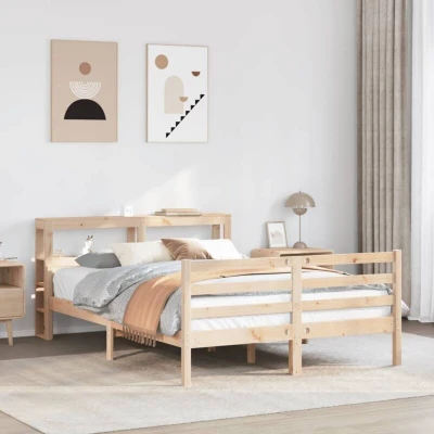 Slika vidaXL Bed Frame with Headboard without Mattress 140x200 cm